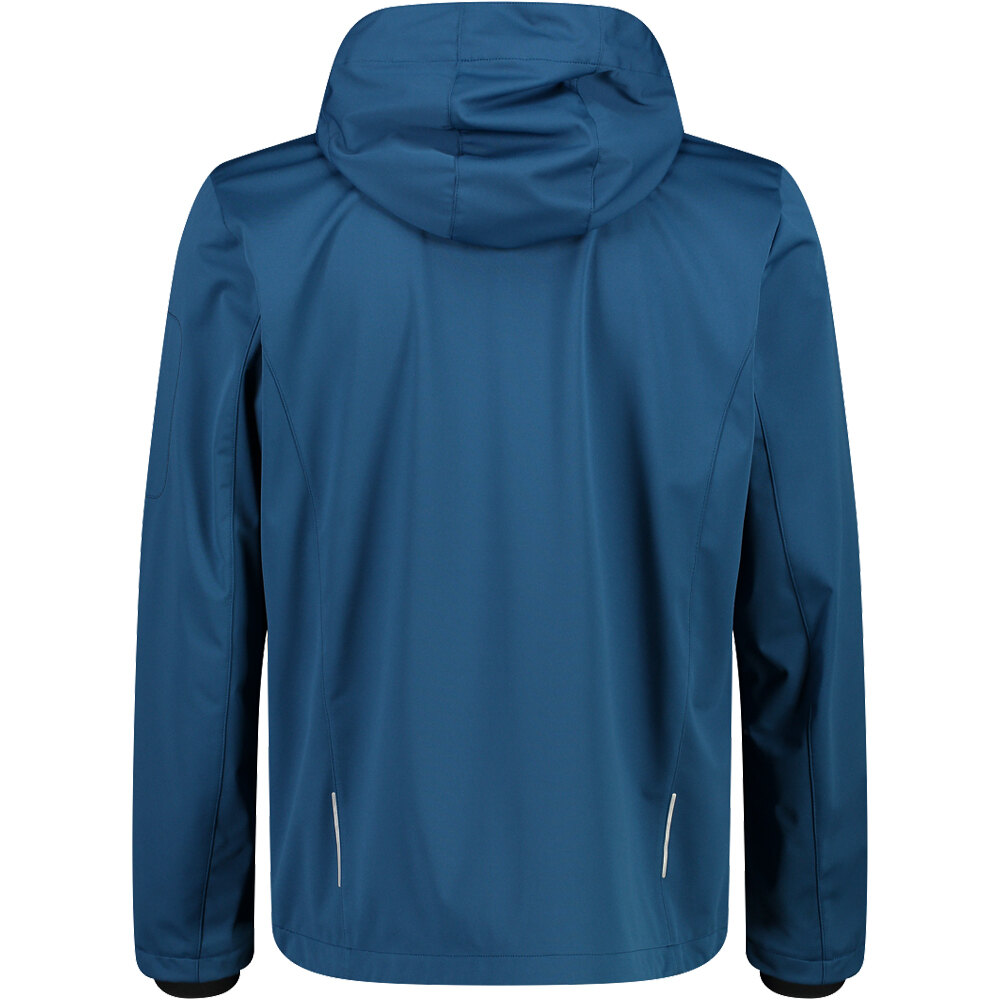 Cmp chaqueta softshell hombre MAN JACKET ZIP HOOD AZUL vista trasera