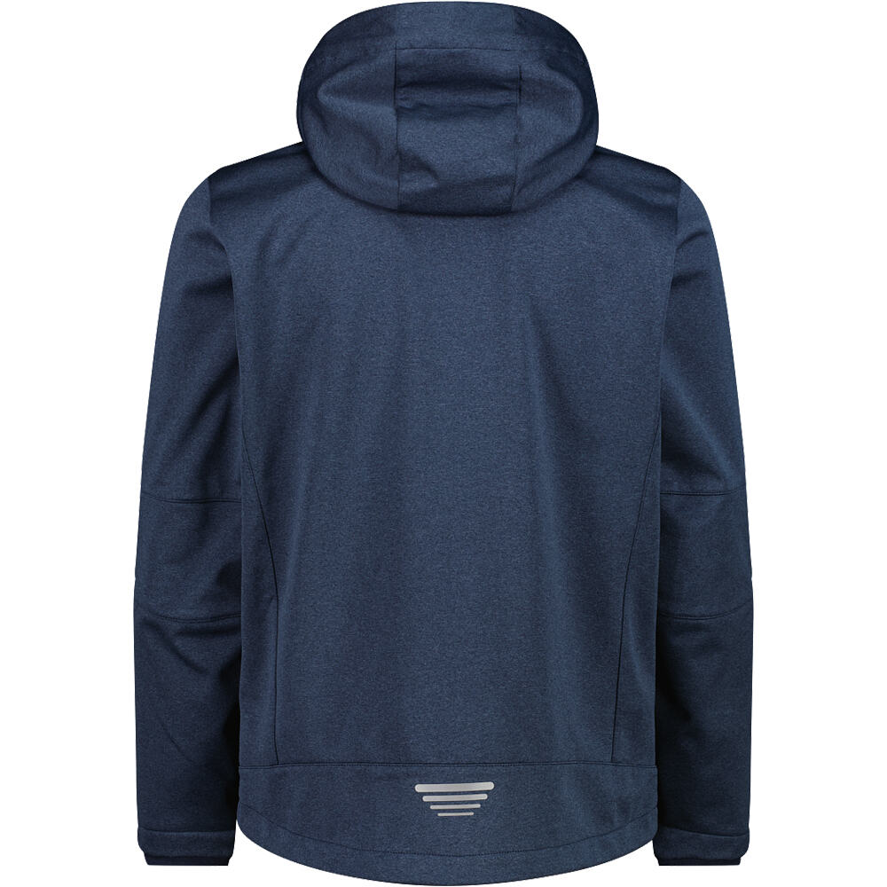 Cmp chaqueta softshell hombre MAN JACKET ZIP HOOD AZUL vista trasera