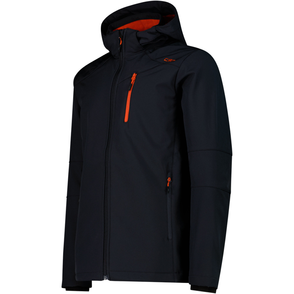 Cmp chaqueta softshell hombre MAN JACKET ZIP HOOD GRIS vista detalle