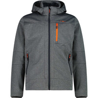 Cmp chaqueta softshell hombre MAN JACKET ZIP HOOD GRIS vista frontal