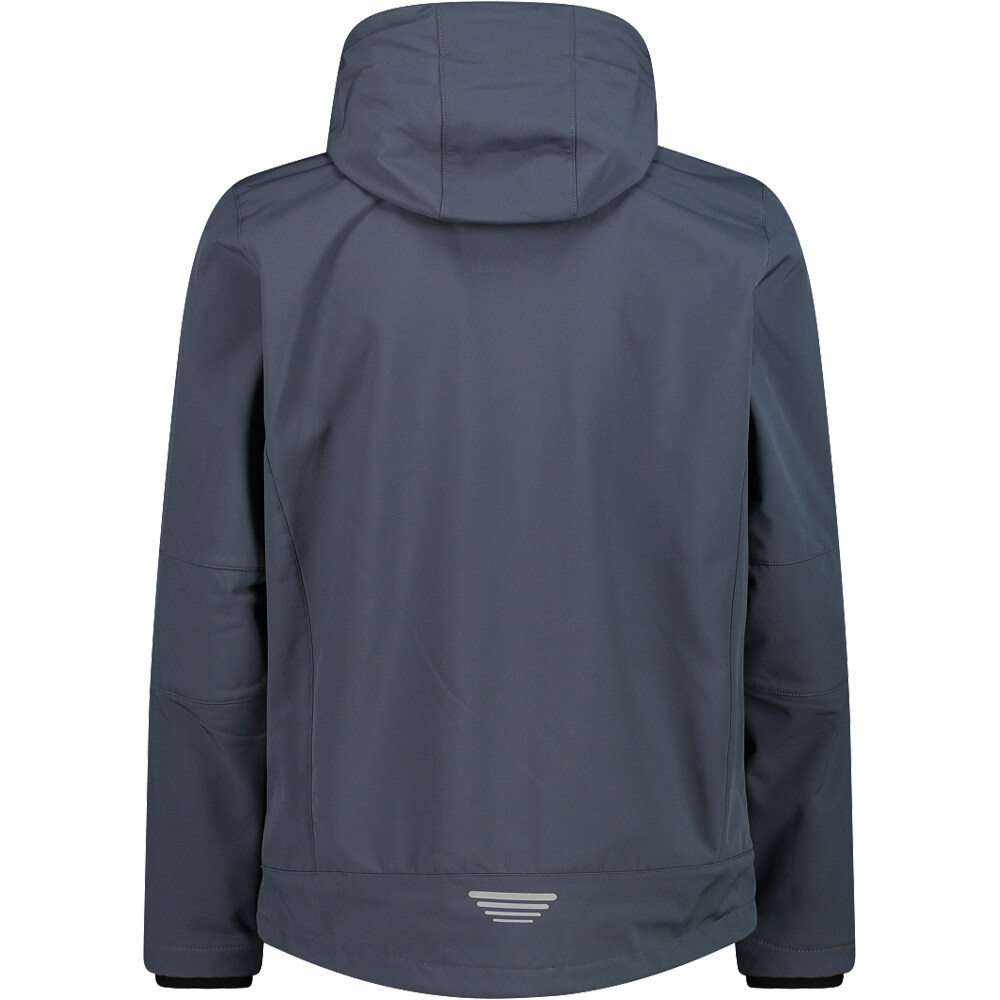Cmp chaqueta softshell hombre MAN JACKET ZIP HOOD GRIS vista trasera