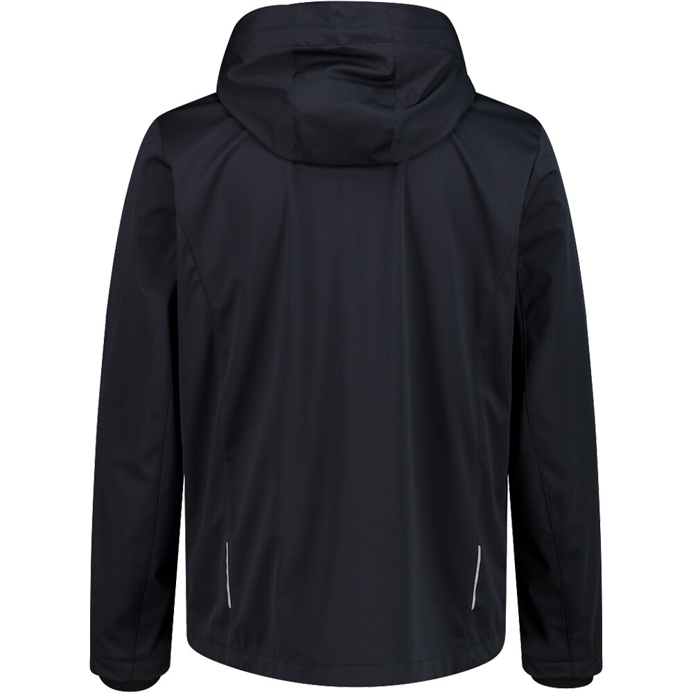 Cmp chaqueta softshell hombre MAN JACKET ZIP HOOD GRIS vista trasera