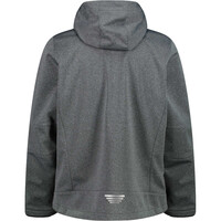 Cmp chaqueta softshell hombre MAN JACKET ZIP HOOD GRIS vista trasera