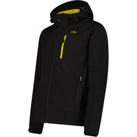 Cmp chaqueta softshell hombre MAN JACKET ZIP HOOD NEGRO vista detalle