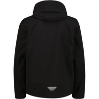 Cmp chaqueta softshell hombre MAN JACKET ZIP HOOD NEGRO vista trasera