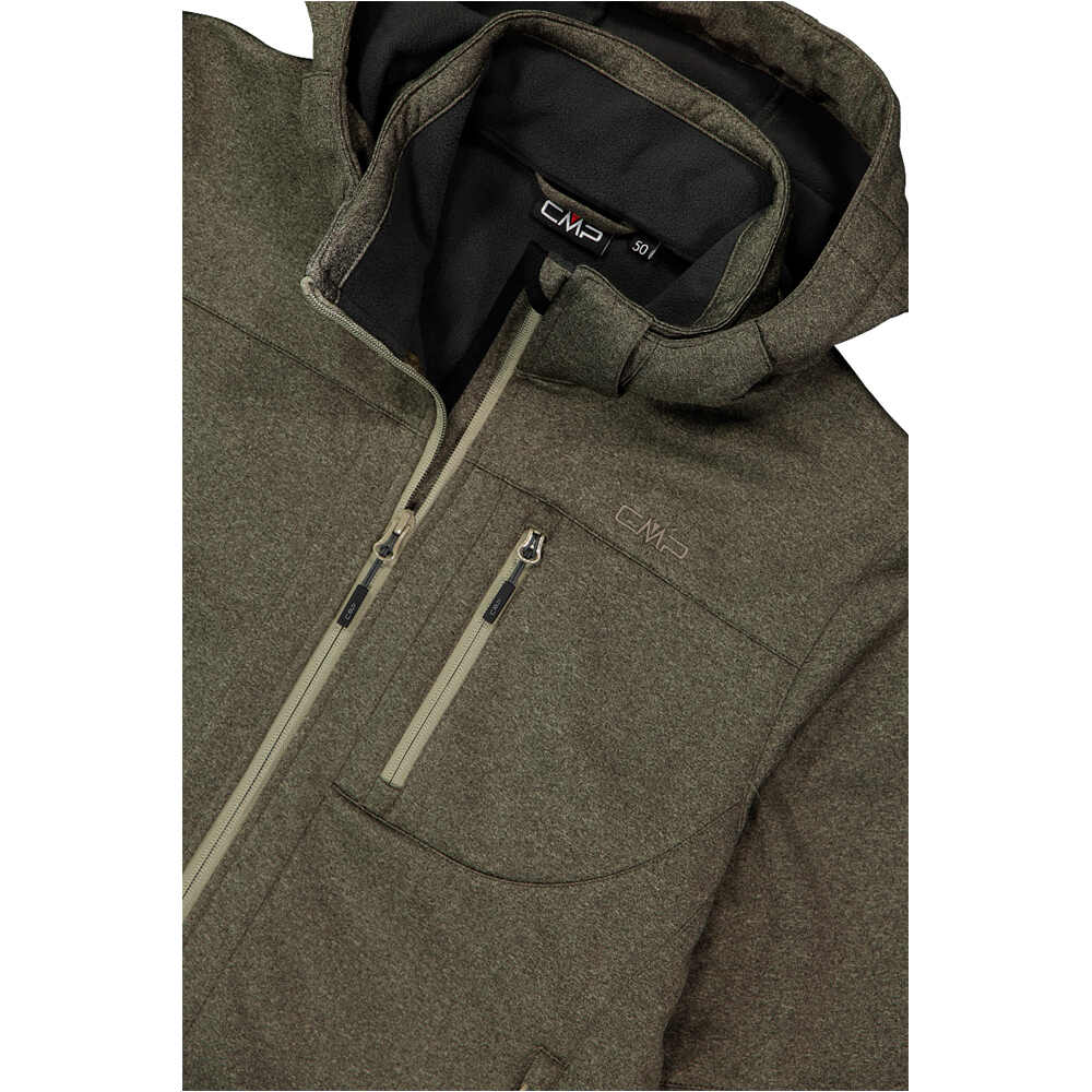 Cmp chaqueta softshell hombre MAN JACKET ZIP HOOD VERDE 05