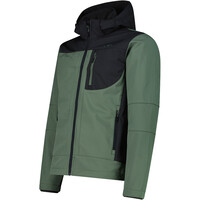 Cmp chaqueta softshell hombre MAN JACKET ZIP HOOD VERDE vista detalle