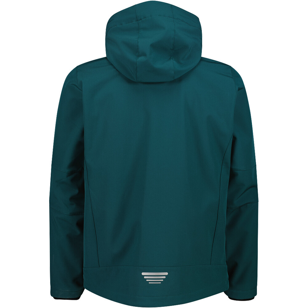Cmp chaqueta softshell hombre MAN JACKET ZIP HOOD VERDE vista trasera