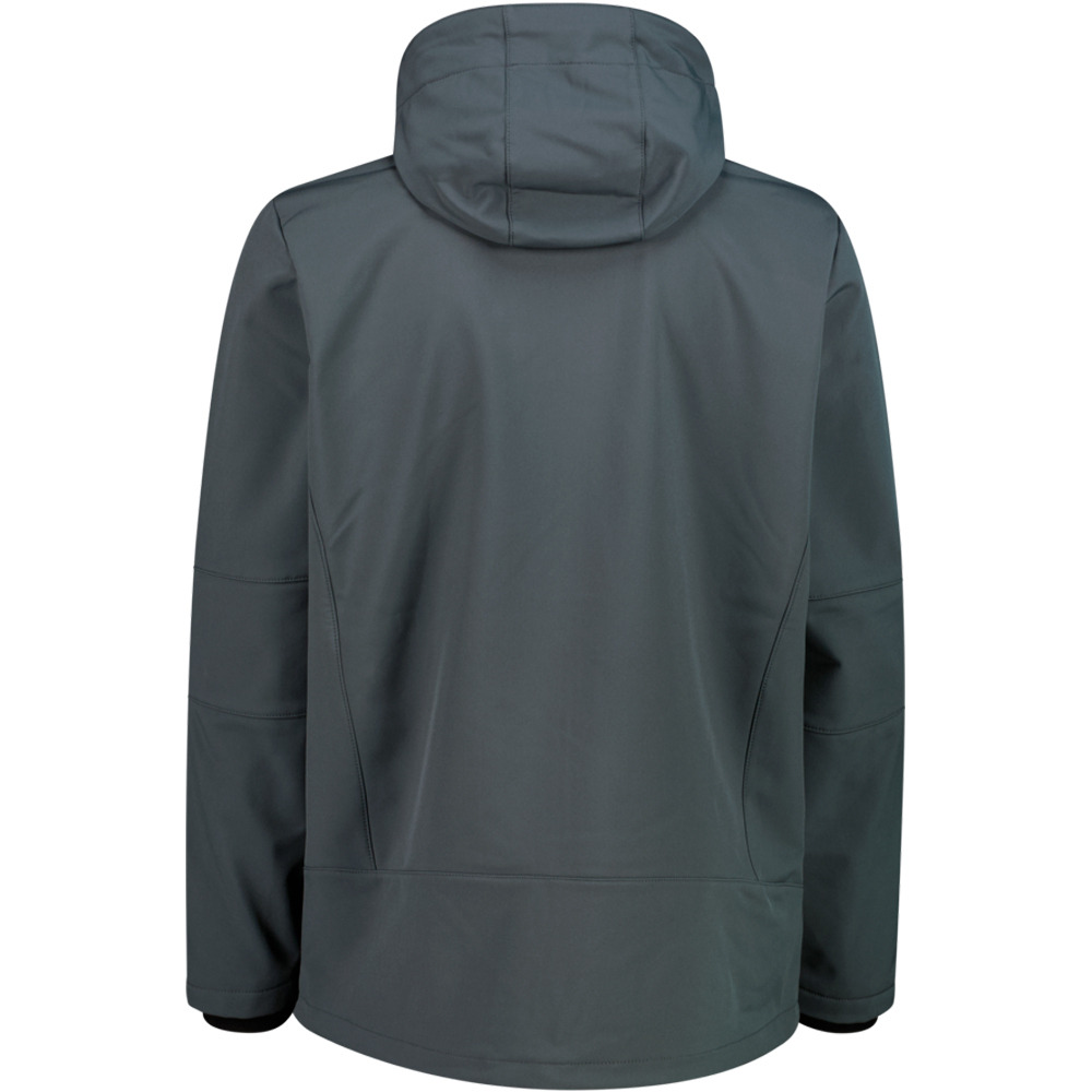 Cmp chaqueta softshell hombre MAN JACKET ZIP HOOD VERDE vista trasera