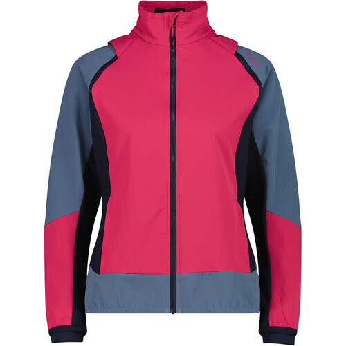 CMP WOMAN JACKET HYBRID WITH DETACHABLE SLEEVES rojo