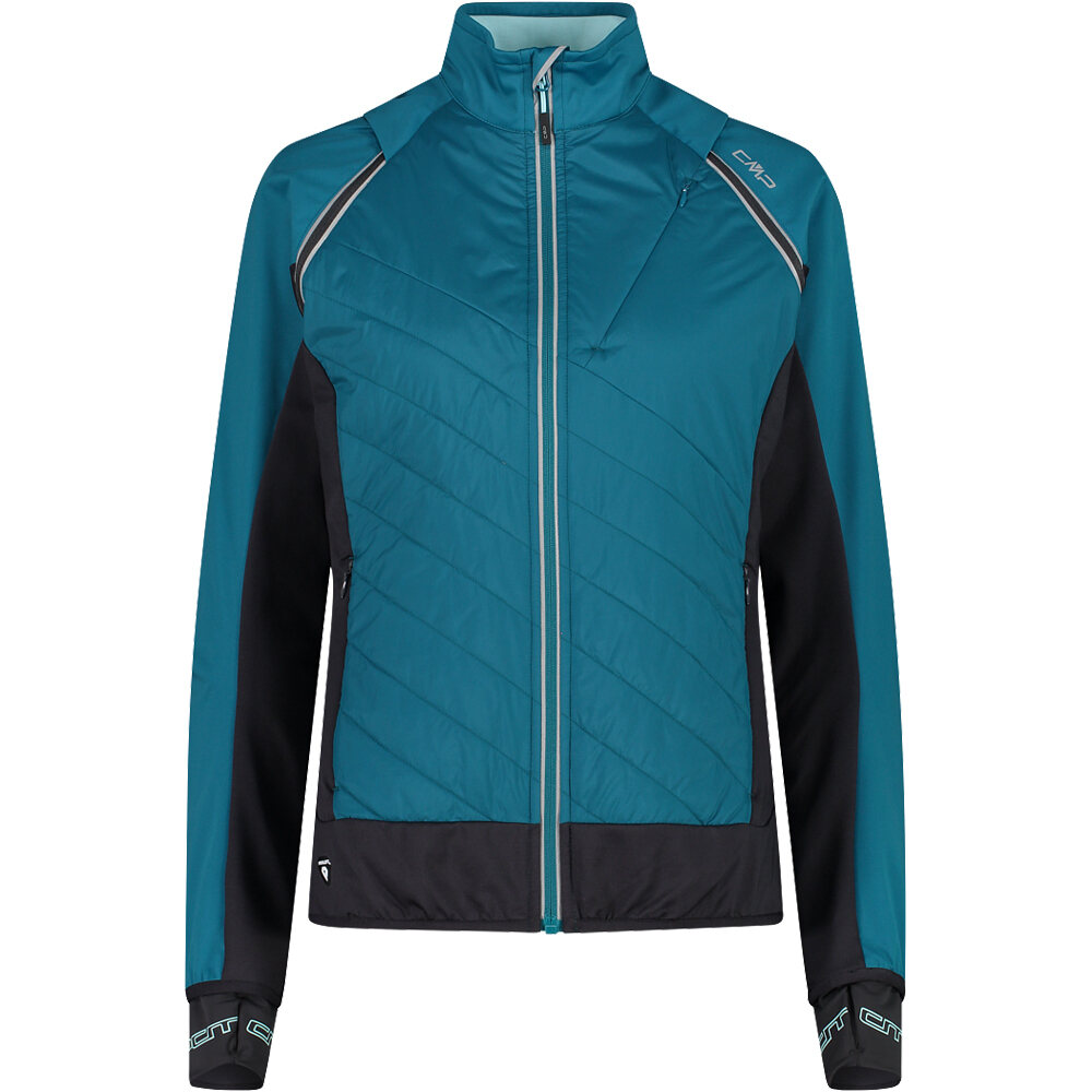 Cmp chaqueta softshell mujer WOMAN JACKET WITH DETACHABLE SLEEVES AZUL vista frontal