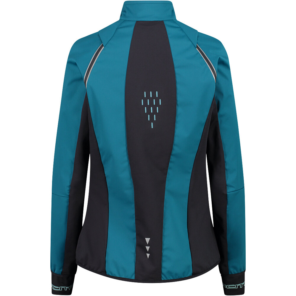 Cmp chaqueta softshell mujer WOMAN JACKET WITH DETACHABLE SLEEVES AZUL vista trasera