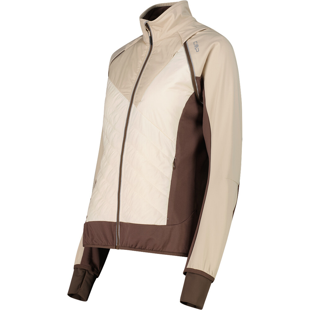 Cmp chaqueta softshell mujer WOMAN JACKET WITH DETACHABLE SLEEVES MARRON vista detalle
