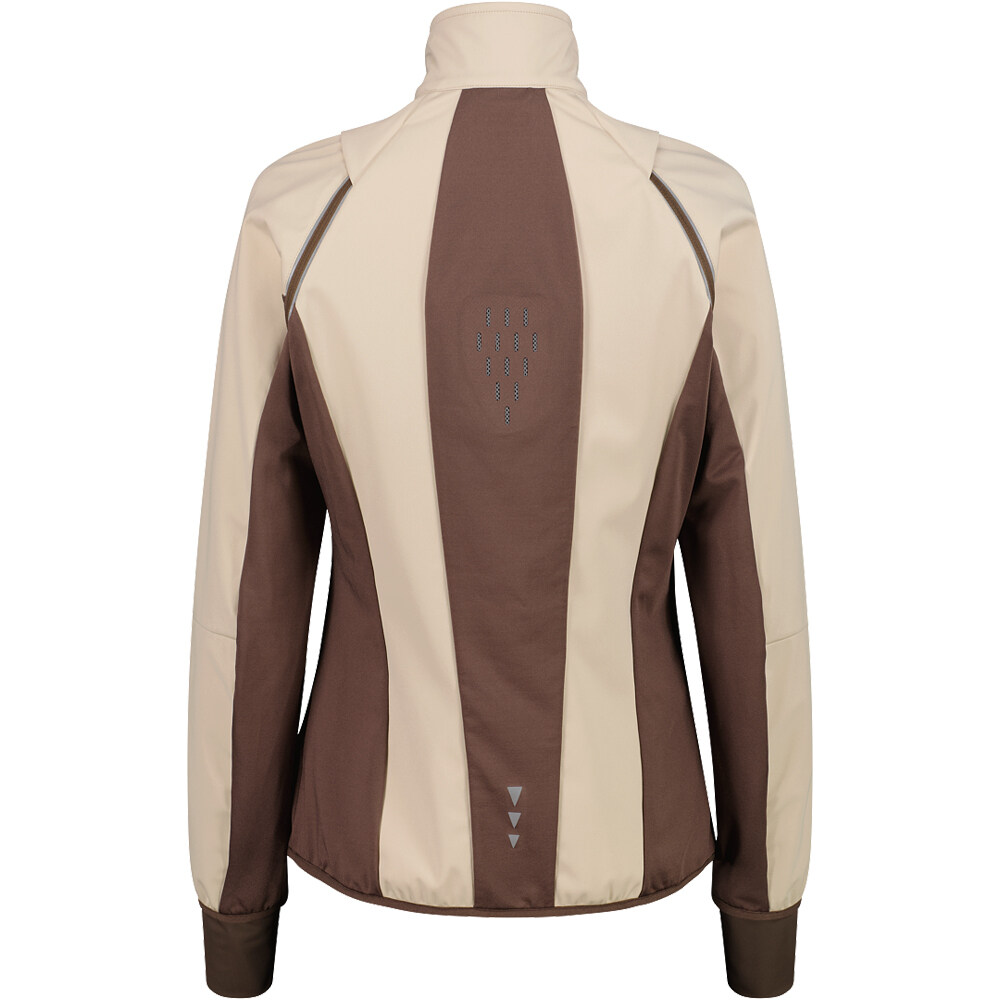 Cmp chaqueta softshell mujer WOMAN JACKET WITH DETACHABLE SLEEVES MARRON vista trasera