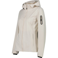 Cmp chaqueta softshell mujer WOMAN JACKET ZIP HOOD BLANCO vista detalle