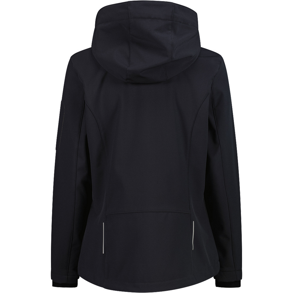Cmp chaqueta softshell mujer WOMAN JACKET ZIP HOOD GRIS vista trasera