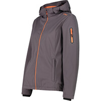 Cmp chaqueta softshell mujer WOMAN JACKET ZIP HOOD MARRON vista detalle
