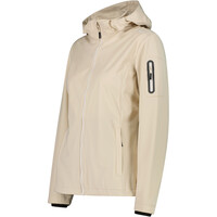 Cmp chaqueta softshell mujer WOMAN JACKET ZIP HOOD MARRON vista detalle