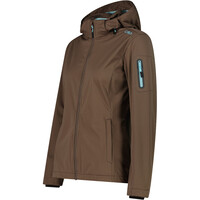 Cmp chaqueta softshell mujer WOMAN JACKET ZIP HOOD MARRON vista detalle