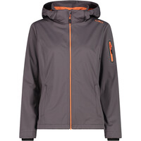Cmp chaqueta softshell mujer WOMAN JACKET ZIP HOOD MARRON vista frontal