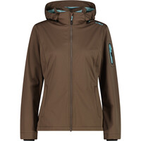 Cmp chaqueta softshell mujer WOMAN JACKET ZIP HOOD MARRON vista frontal