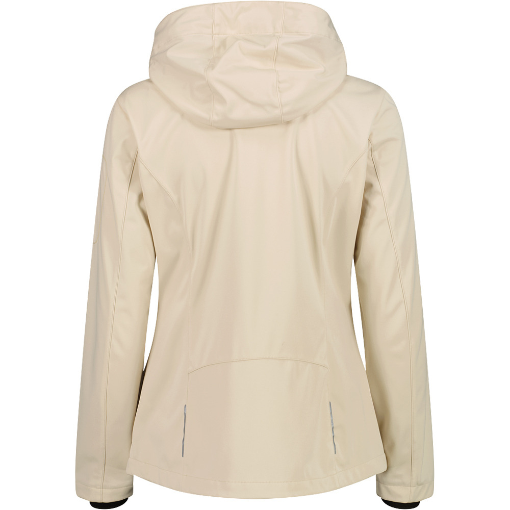 Cmp chaqueta softshell mujer WOMAN JACKET ZIP HOOD MARRON vista trasera