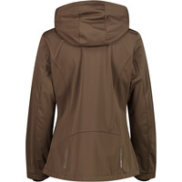 Cmp chaqueta softshell mujer WOMAN JACKET ZIP HOOD MARRON vista trasera