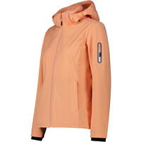 Cmp chaqueta softshell mujer WOMAN JACKET ZIP HOOD NARANJA vista detalle