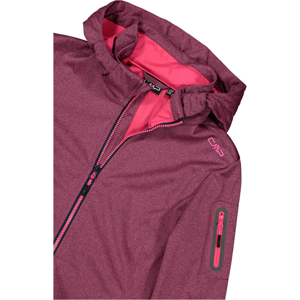 Cmp chaqueta softshell mujer WOMAN JACKET ZIP HOOD ROSA 04