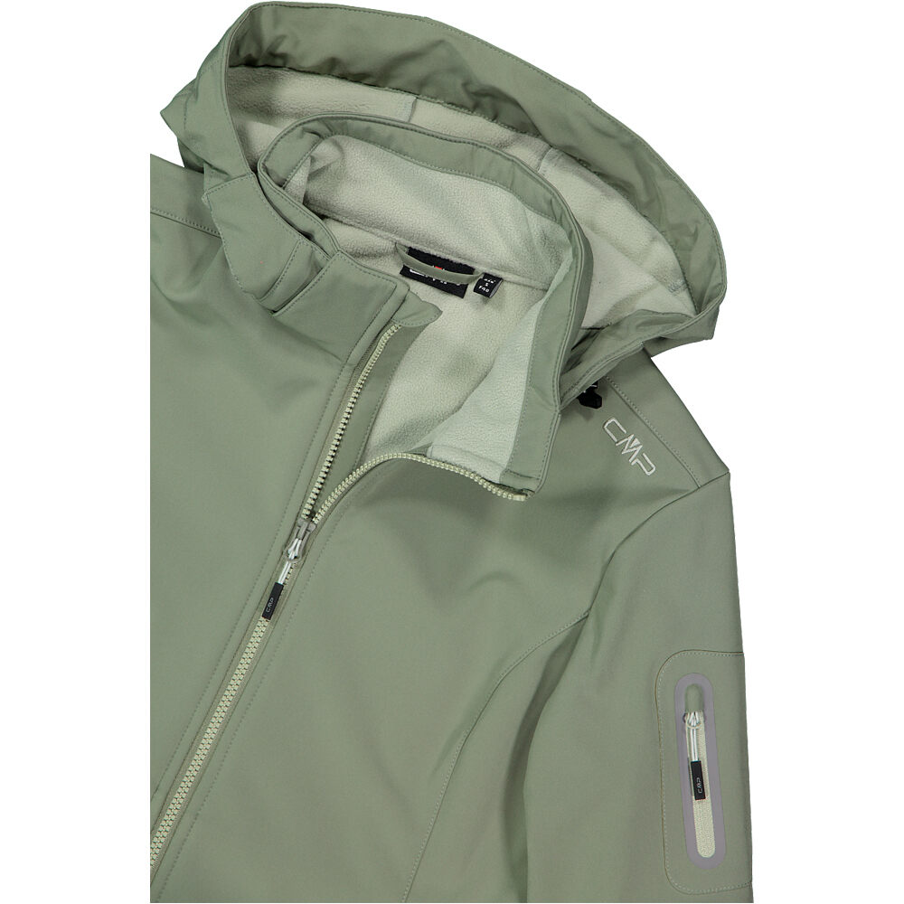 Cmp chaqueta softshell mujer WOMAN JACKET ZIP HOOD VERDE 04