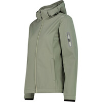 Cmp chaqueta softshell mujer WOMAN JACKET ZIP HOOD VERDE vista detalle