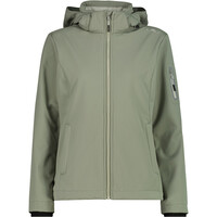 Cmp chaqueta softshell mujer WOMAN JACKET ZIP HOOD VERDE vista frontal