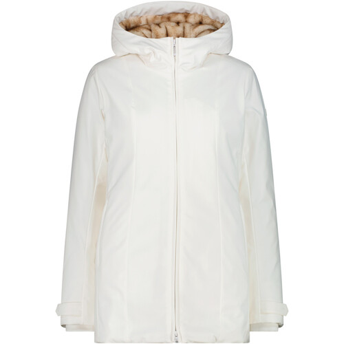 CMP WOMAN LONG JACKET ZIP HOOD marron