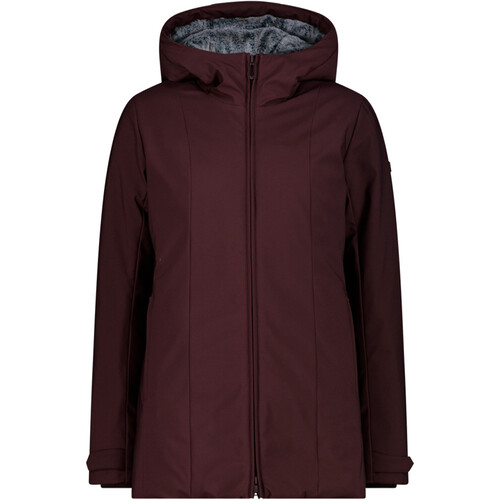 CMP WOMAN LONG JACKET ZIP HOOD morado