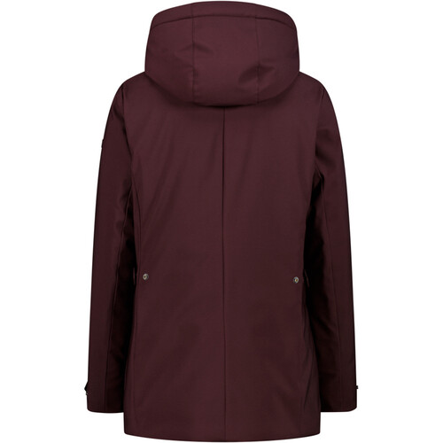CMP WOMAN LONG JACKET ZIP HOOD morado