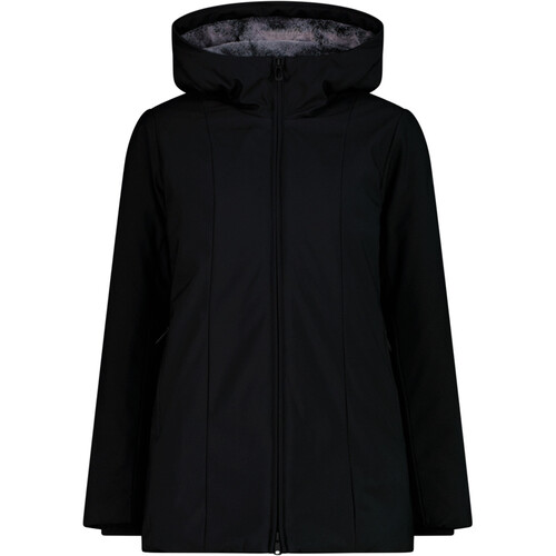 CMP WOMAN LONG JACKET ZIP HOOD negro