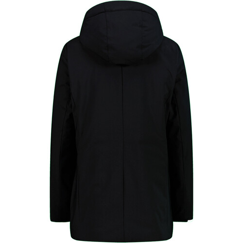 CMP WOMAN LONG JACKET ZIP HOOD negro