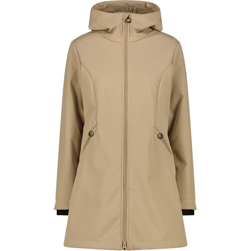 Cmp chaqueta softshell mujer WOMAN PARKA FIX HOOD MARRON