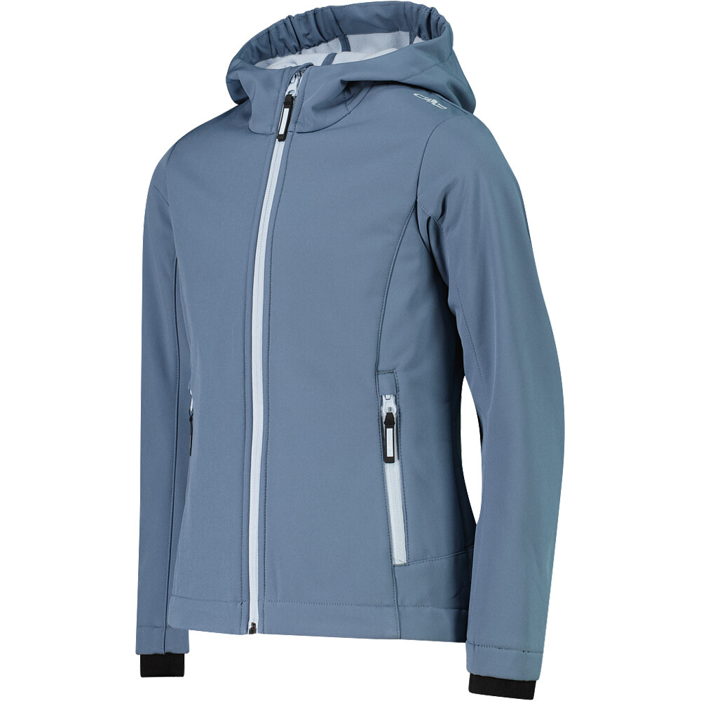 Cmp chaqueta softshell niño KID G JACKET FIX HOOD AZUL vista detalle