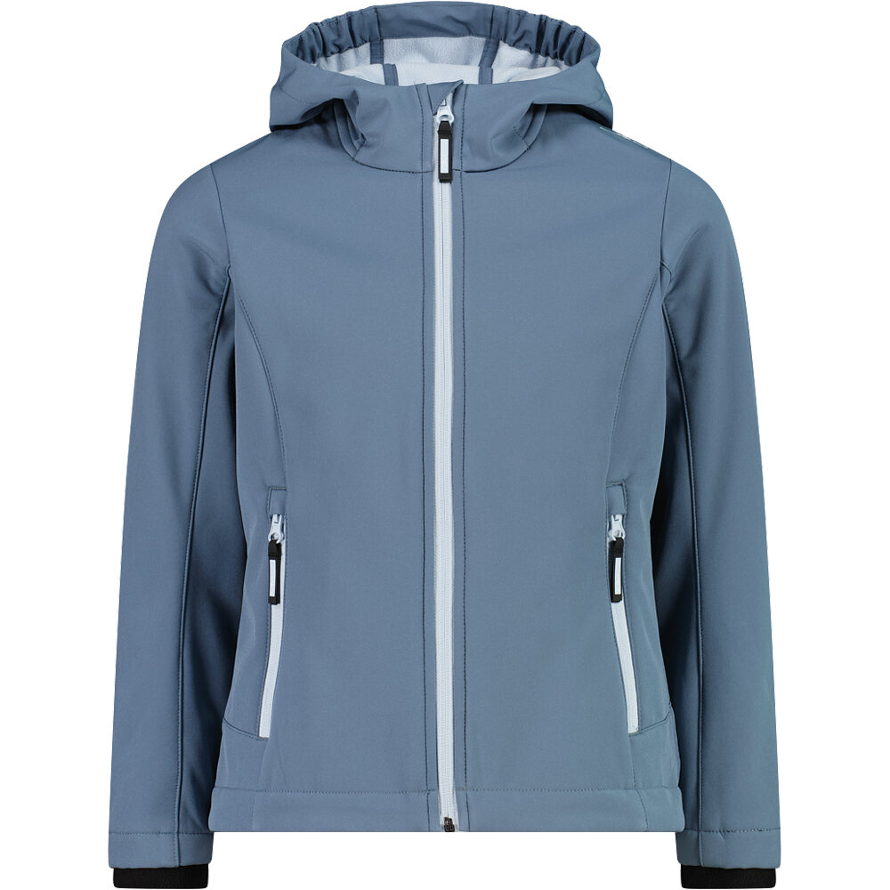 Cmp chaqueta softshell niño KID G JACKET FIX HOOD AZUL vista frontal