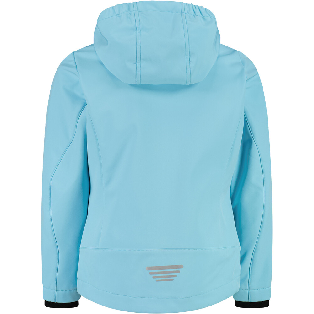 Cmp chaqueta softshell niño KID G JACKET FIX HOOD AZUL vista trasera