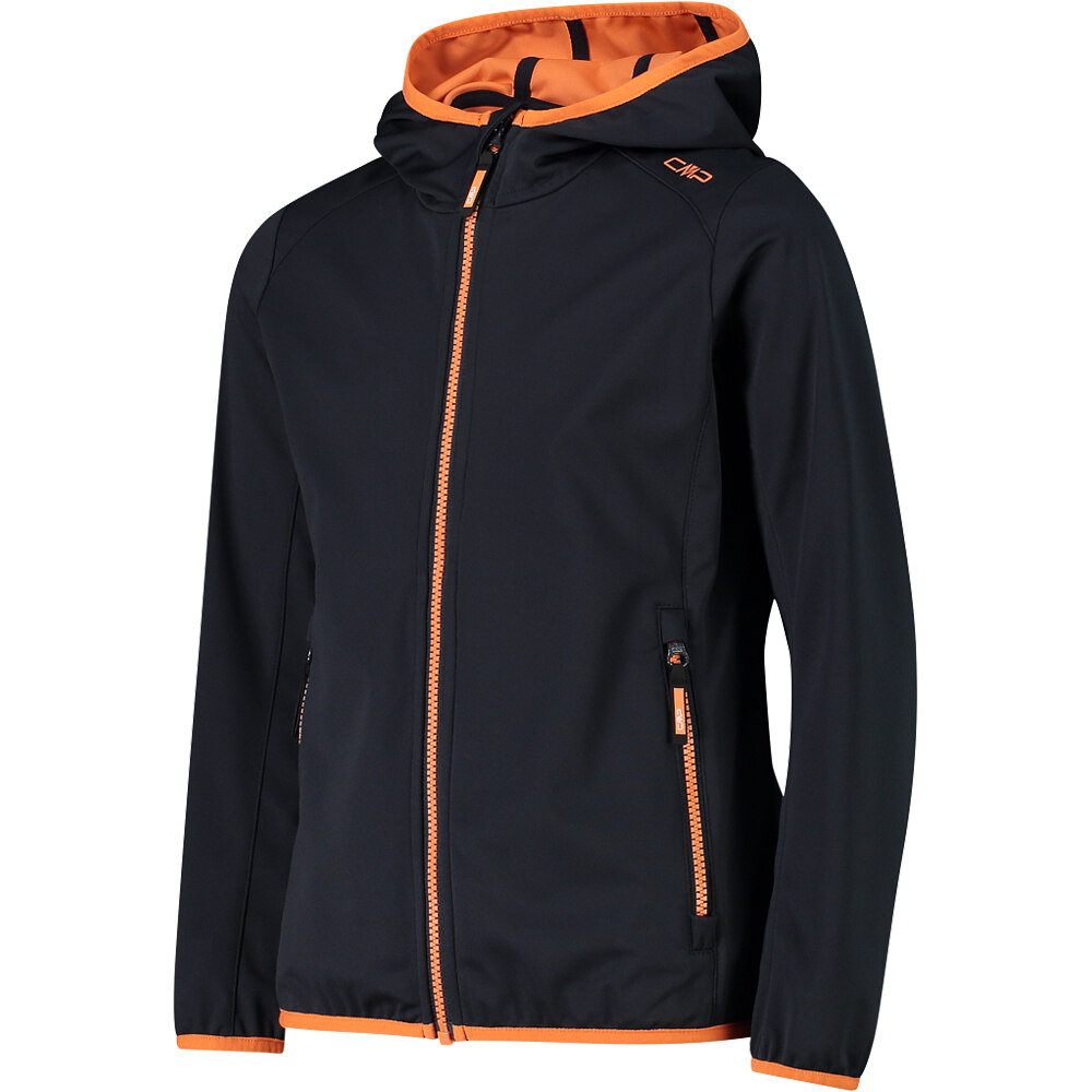 Cmp chaqueta softshell niño KID G JACKET FIX HOOD GRIS vista detalle