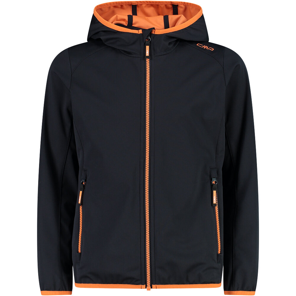 Cmp chaqueta softshell niño KID G JACKET FIX HOOD GRIS vista frontal