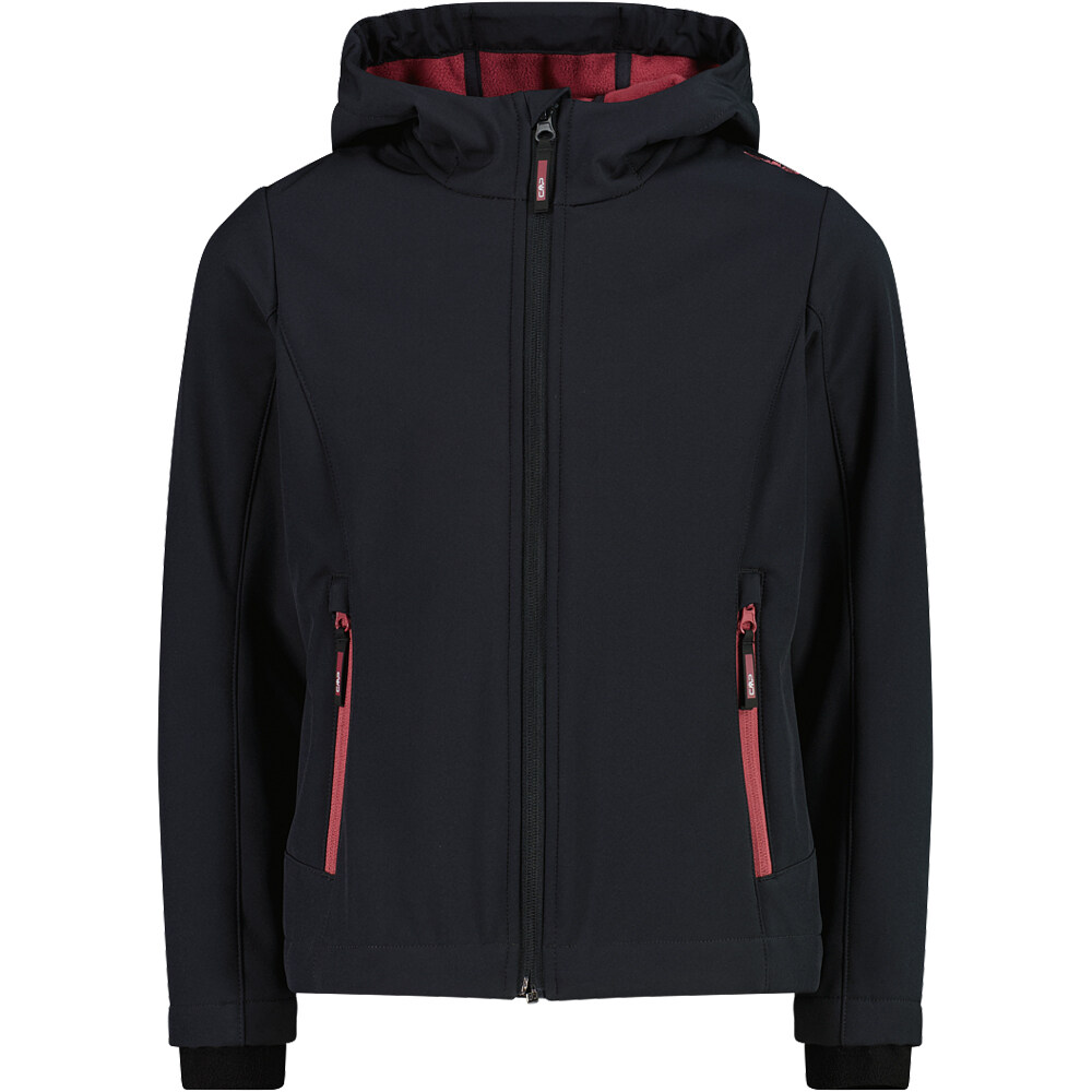 Cmp chaqueta softshell niño KID G JACKET FIX HOOD GRIS vista frontal