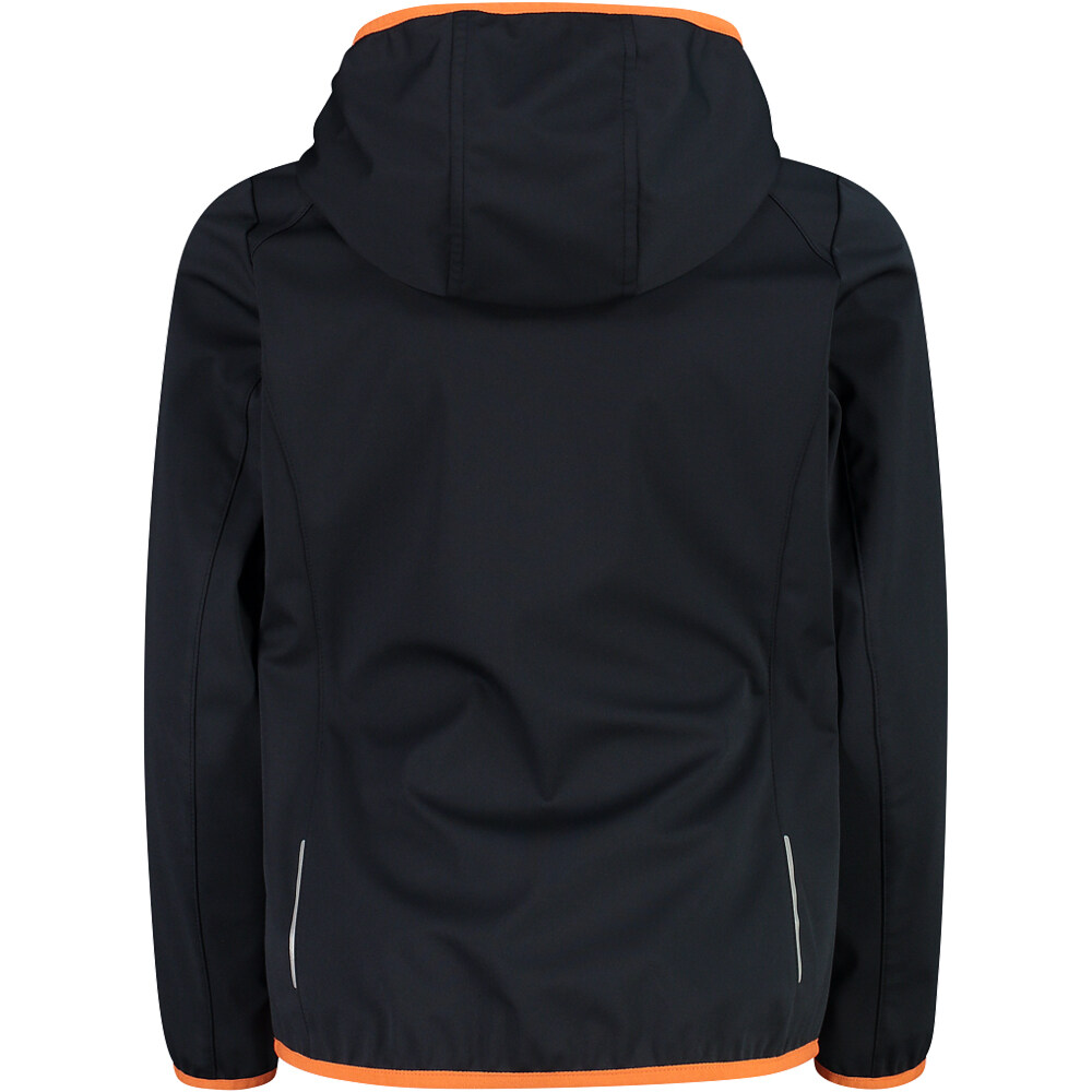 Cmp chaqueta softshell niño KID G JACKET FIX HOOD GRIS vista trasera