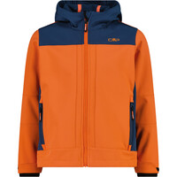 Cmp chaqueta softshell niño KID JACKET FIX HOOD NARANJA vista frontal