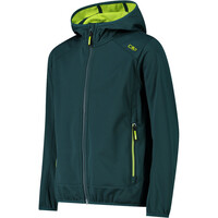 Cmp chaqueta softshell niño KID JACKET FIX HOOD VERDE vista detalle