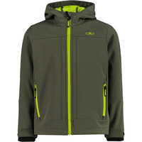 Cmp chaqueta softshell niño KID JACKET FIX HOOD VERDE vista frontal