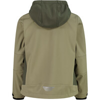 Cmp chaqueta softshell niño KID JACKET FIX HOOD VERDE vista trasera