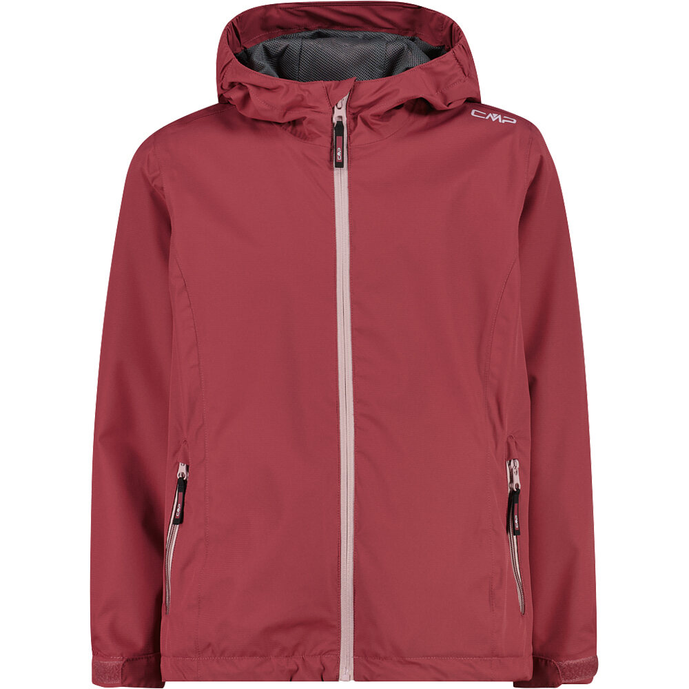 Cmp chubasquero impermeable niño KID G JACKET FIX HOOD ROSA vista frontal